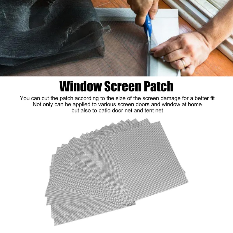 20Pcs Window Screen Repair Tape Self Adhesive Fiberglass Window Screen