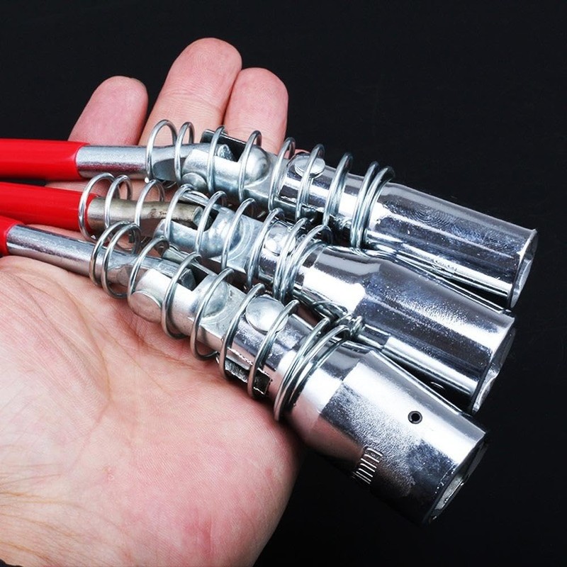 Spark Plug Socket Wrench - Red T-Handle Spark Plug Removal