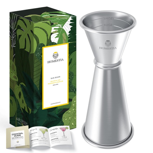 Homestia Double Cocktail Jigger with Measurements Inside (OZ&ML), Jigger for