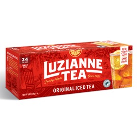 Luzianne Unsweetened Iced Tea Bags, Family Size, 24ct Box (Pack of 6)
