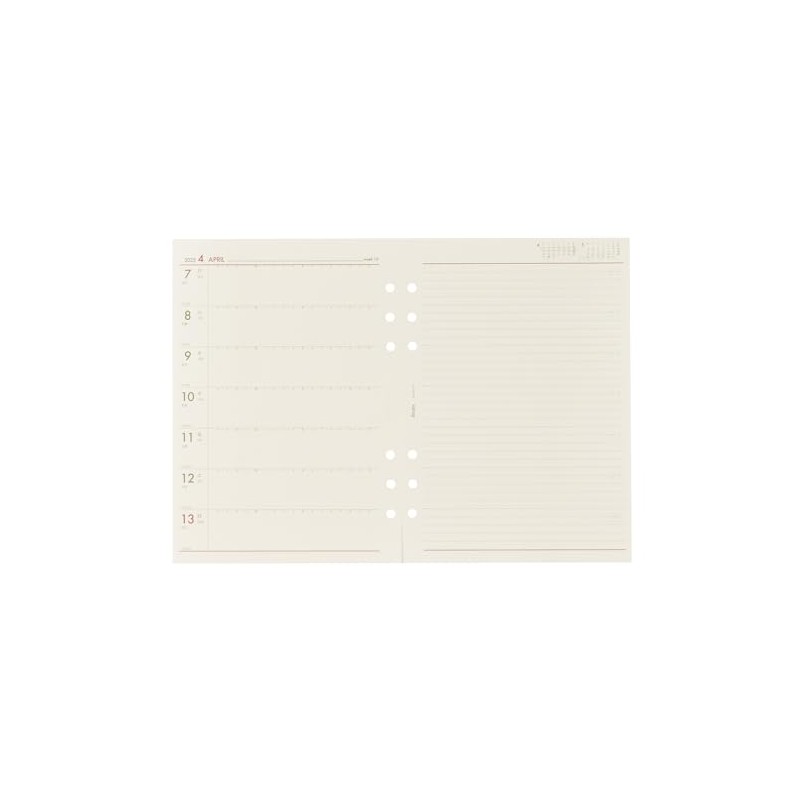 Noritsu AD011 Binding Index Notebook, Refill, Begins in April 2025,