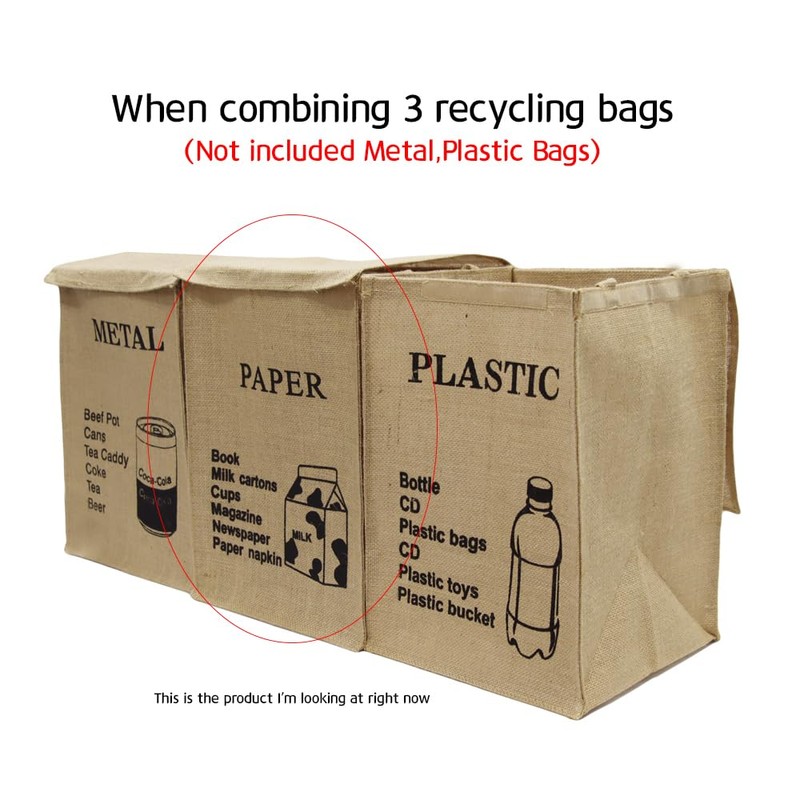 Muellery Recycle Bag Sturdy and Light Waste Basket for Plastic