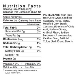 15oz Raspberry Lyons Designer Dessert Syrup Sauce