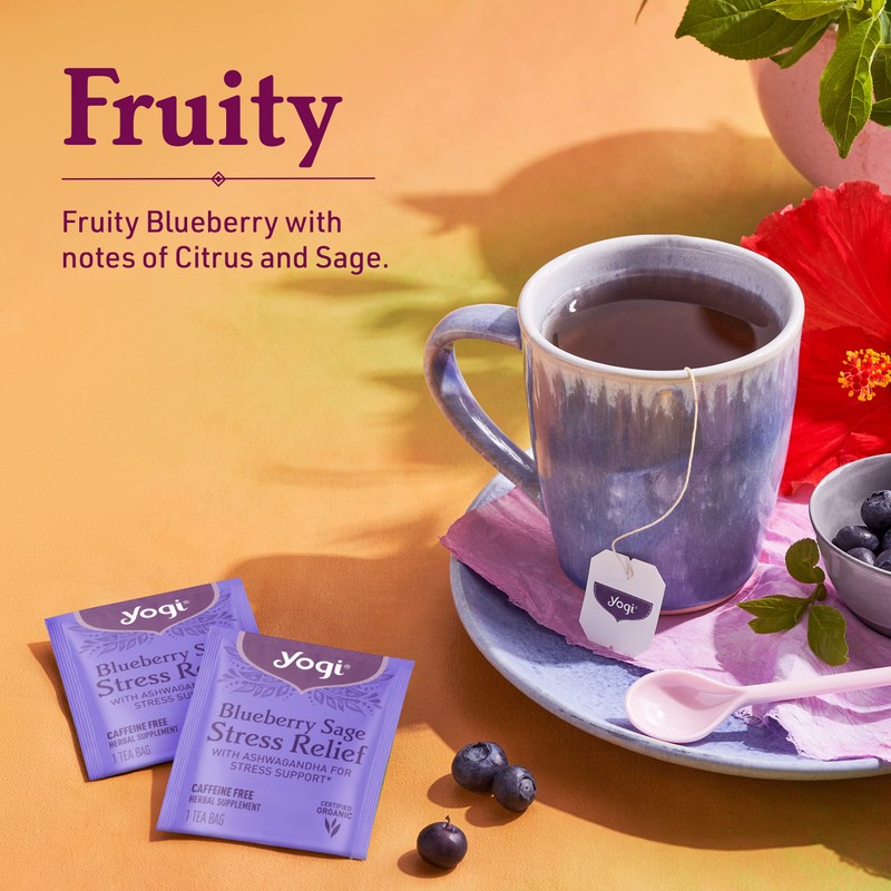 Yogi Tea Blueberry Sage Stress Relief - 16 Tea Bags
