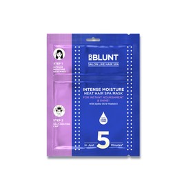 BBLUNT Mascarilla Capilar Hidratante Intensa Con Gorro Autocalentable | Tratamiento Para Cabello Dañado Con Aceite De Jojoba Y Vitamina E | Spa Capilar En Casa Con Efecto De Peluquería En 5 Minutos