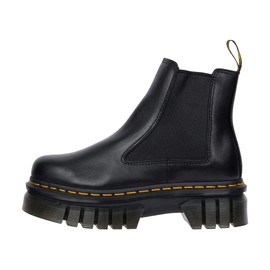 Dr. Martens Women's Audrick Leather Platform Chelsea Boots Combat, Black Nappa Lux, 6
