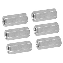 10Pcs M8 Tuerca de varilla larga Tuerca de acoplamiento hexagonal Sujetadores roscados(M8*30)