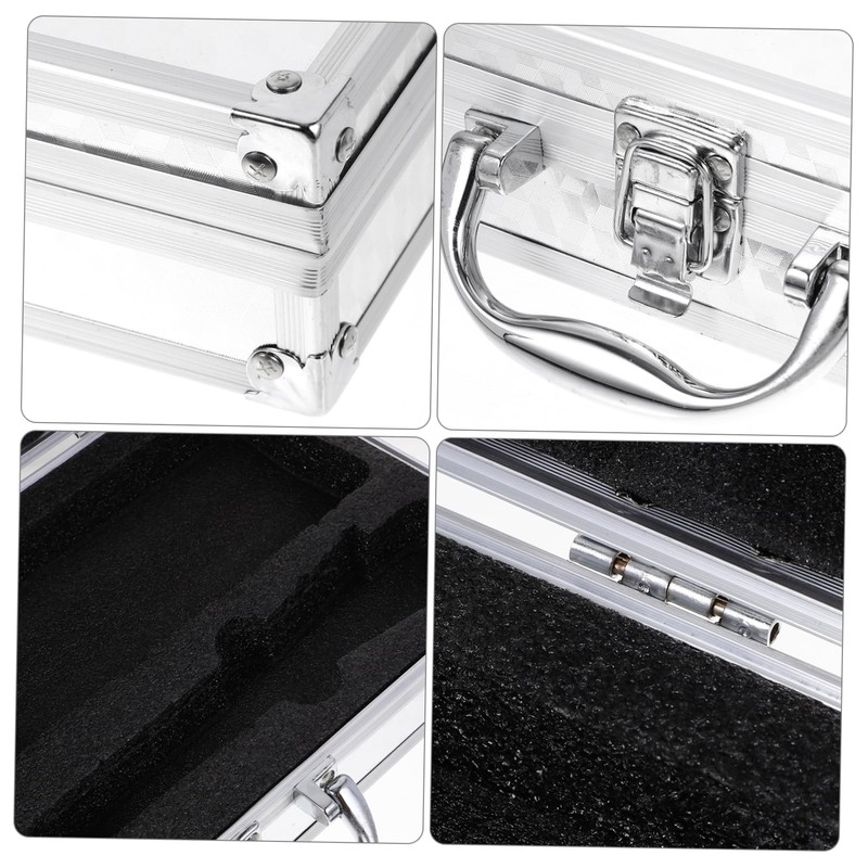Mikinona Aluminum Alloy Toolbox Hard Shell Carrying Case Practical Storage