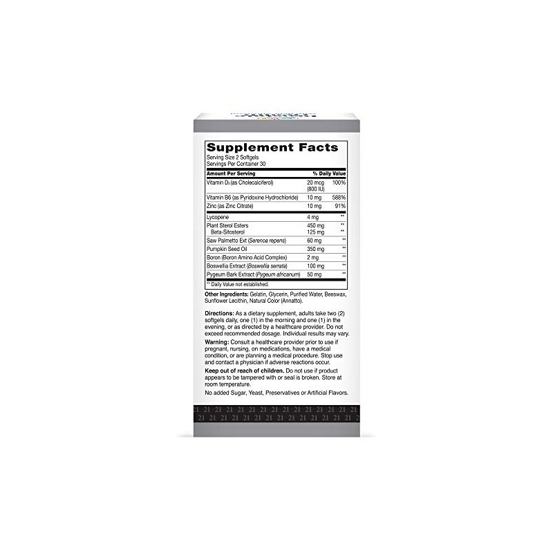 21st Century Salud de la próstata con beta-sitosterol 125mg, 60