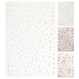 Ipetboom 4pcs Face Rhinestone Stickers Pearl Gems Stickers Aesthetic Hotfix Rhinestones for Makeup Face Hair Eye Nail Crafts