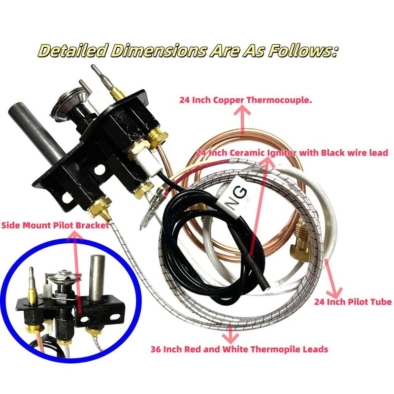 EVIMOTAL 69L17 69L1701 J4117 904405 108084-02 Natural Gas Pilot Assembly