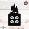 3 Pine Trees Double Duplex Power Outlet Wall Plate (Double