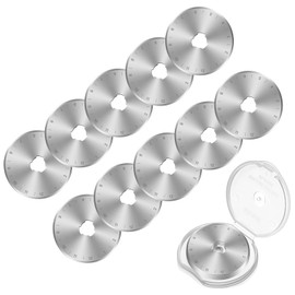 10pcs Sk5 High Carbon Steel 45mm Rotary Blades, Rotary Cutter Blades 45mm, Replacement Blades for Quilting Sewing Arts Crafts