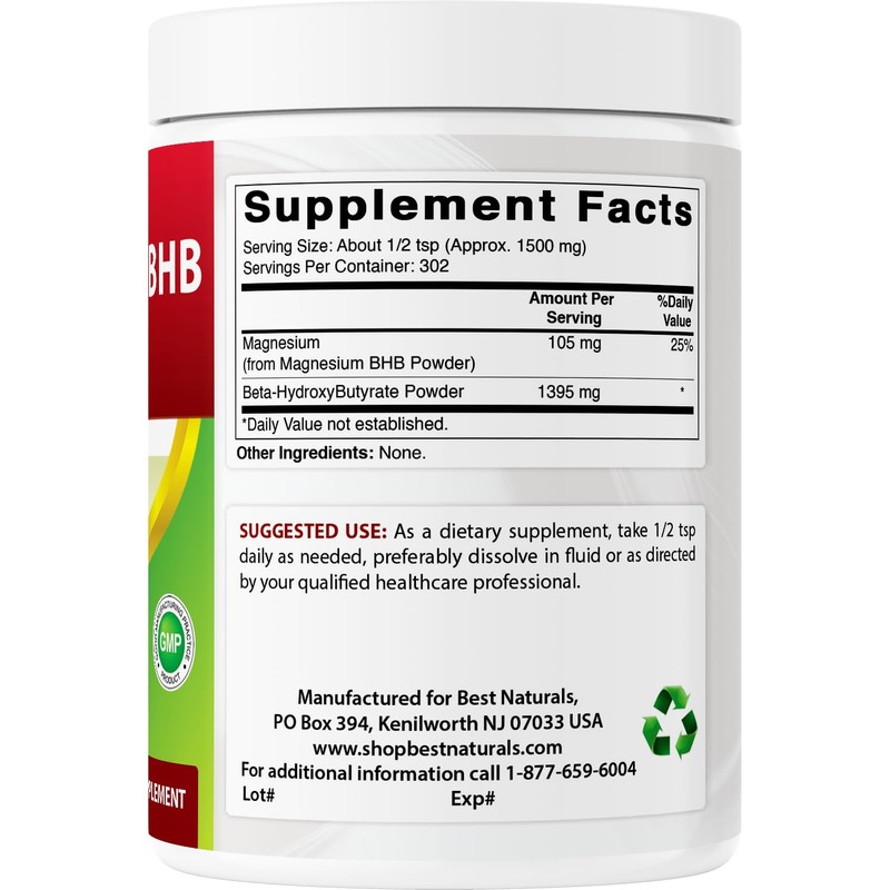 Best Naturals Magnesium BHB Powder 1 Lb