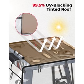 KEMIMOTO Forklift Cover for Rain with Rear Window, Waterproof Cab Enclosure Clear Fork Truck Cover with 0.5MM PVC Film, Anti-UV Universal Fit, 55"Top 45" L x 40" W x 52" H, Fit Forklift up to 6000 lb