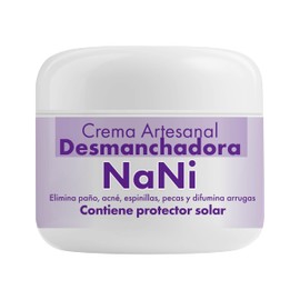 NaNi Crema Artesanal Desmanchadora, Crema Facial con Miel y Aloe Vera, con Protector Solar, para Paño, Acné y Arrugas