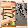 Beeveer 2 Pairs Pine Wood Garden Tool Organizer Wall Mount