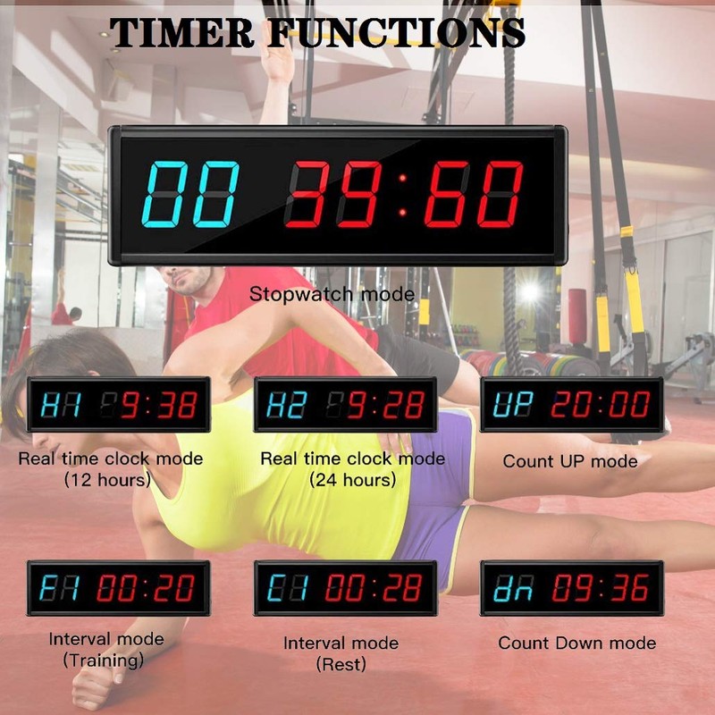 Ledbrigym Gym Timer 3 Inch Clock Fitness Home Tabata Boxing