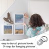 100 Pcs D Rings for Picture Hanging, D Rings, D
