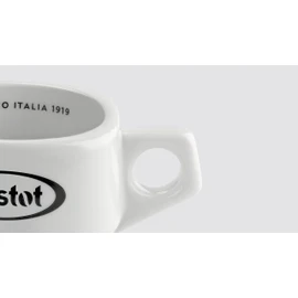 Bristot Porcelain Espresso Cups with Saucers | Dolomit Espresso Cup | 2.46oz / Set of 6