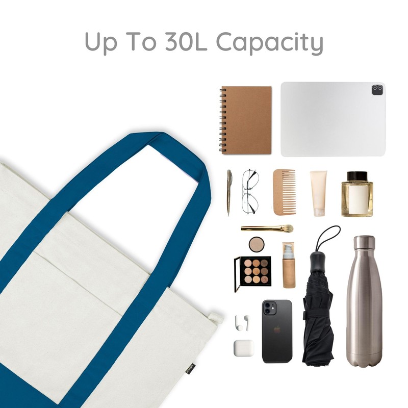 Ecoright - Bolsa de lona para mujer con cierre y