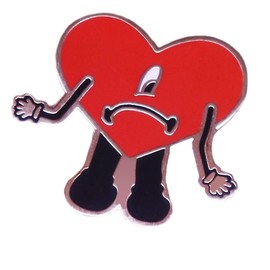 Sad Heart Enamel Lapel Pin Cartoon Brooch Latin trap pin ICE BREAKER Badge DIY Ornament For Coats Jeans Hats Decoration Jewellery Badge Gift for Boys Girls