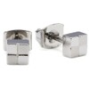 Boccia 0518-01 Women's Stud Earrings Titanium Square (Pr) Pol/Sat, Titanium