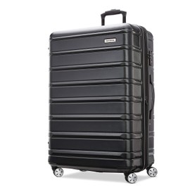 Samsonite Omni 2 28-Inch Large Checked Hardside Luggage with 360° Spinner Wheels - Scratch Resistant Hardshell - TSA Lock - Expandable Polycarbonate Shell for Lightweight Travel - Midnight Black