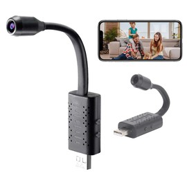 Camara De Seguridad WiFi U21-Pro Camara De Vigilancia Retractible Grabacion 24hrs, Camara WiFi USB con Sensor de Movimiento                           