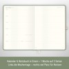 Häfft® Weekly Note Calendar 2026 A4 "Fine Flowers" Book Calendar,