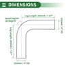 Motoforti 4" OD 90 Degree Mandrel Exhaust Tube with Bead