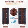 Merax Luggage Hardshell Suitcase Sets with Spinner Wheels with Bags,