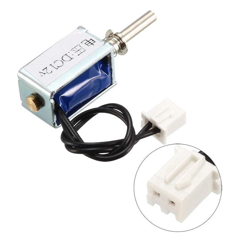 sourcing map DC 12 V Push Pull Type Mini Solenoid
