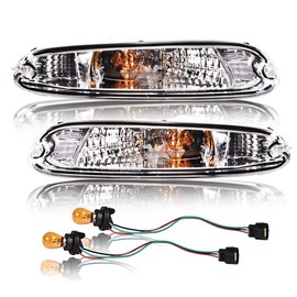 CNNELL Turn Signal Light Compatible with 1990-1997 Mazda MX-5 Miata Front Bumper Halogen Signal Lights White