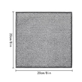 TRKETK 10 Pcs Double Layer Wire Dishwashing Cloth, Multipurpose Wire Dishwashing Rags Non-Scratch Scouring Cloths Reusable Metal Wire Washing Dishcloth Rag Towel 20x20 cm Silver Ply Wire Dish Cloths