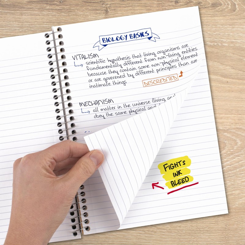 Five Star Spiral Notebook, 2 Subject, College Ruled Paper, 6"