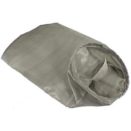 Duda Energy 304 Stainless Steel Filter Bag, 7" x 16", 180 Mesh/82 Micron Welded Sus304 Ring, Dual SS304 Hanging Straps Stainless Steel