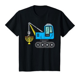 Kids Crane Construction Chanukah Pajamas Toddler Boys Hanukkah T-Shirt