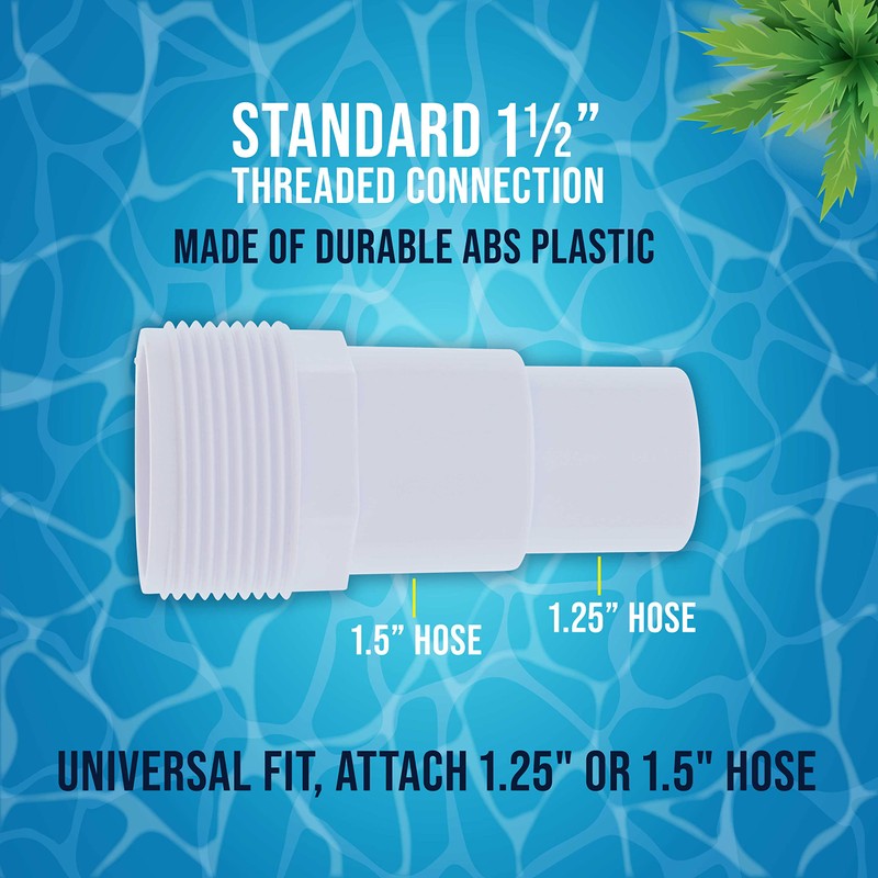 U.S. Pool Supply Replacement Universal Combo Hose Adapter, 1-1/4" or