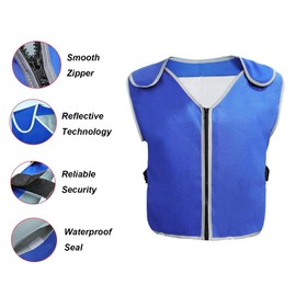 Callicebus Ice Vest, Cooling Vest for Men Women with 26 PCS Ice Packs, Reflective and Adjustable Cool Jacket Ice Vests with 6 Pockets for Working Hot Weather, Unisex Workout, Sports Apparel in Summer
