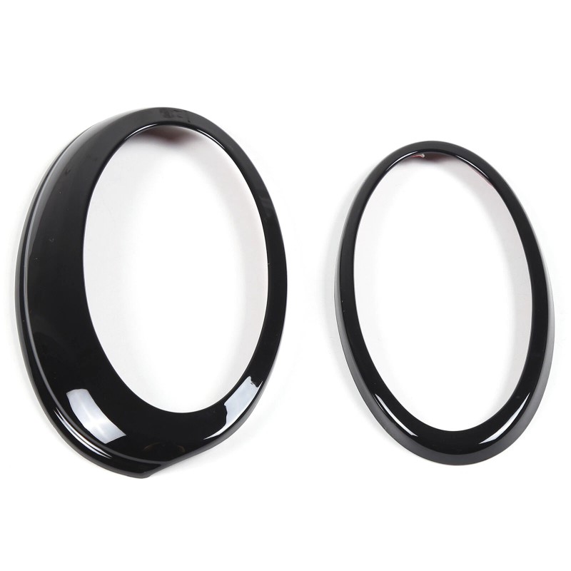 BEBECAR Gloss Black Front & Rear Emblem Accent Ring Cover