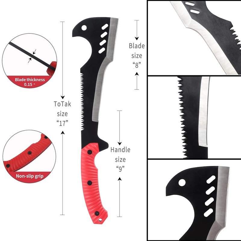 Delacour- Multi-Use Axe MacheteMachete with Nylon Sheath - Survival Machete