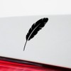Decal Stickers of Feather 5 (Black) (Set of 2) Luxury