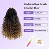 Mebeli Goddess box braids Crochet Hair,10inch Pre Looped Crochet Boho
