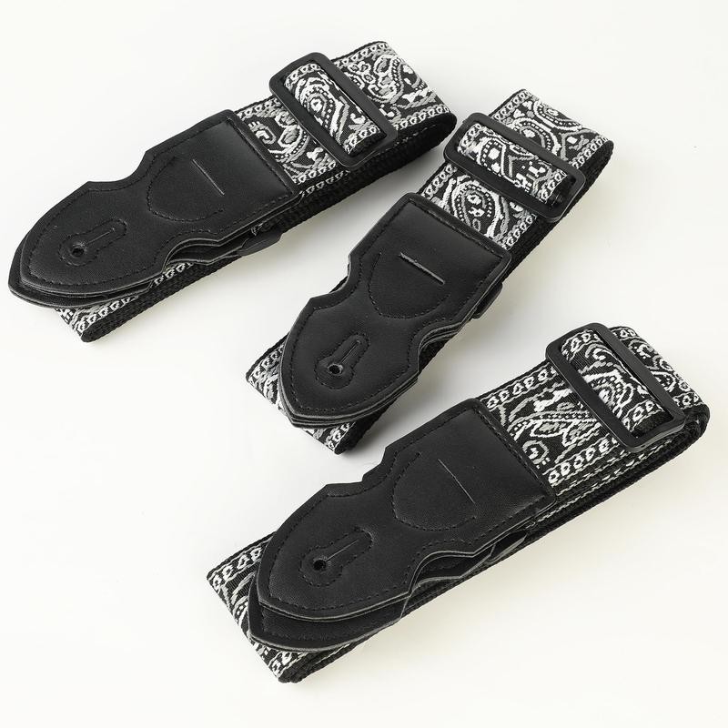 Guitar Strap, Adjustable Guitar Strap, Boho Style Embroidered Guitar Strap,