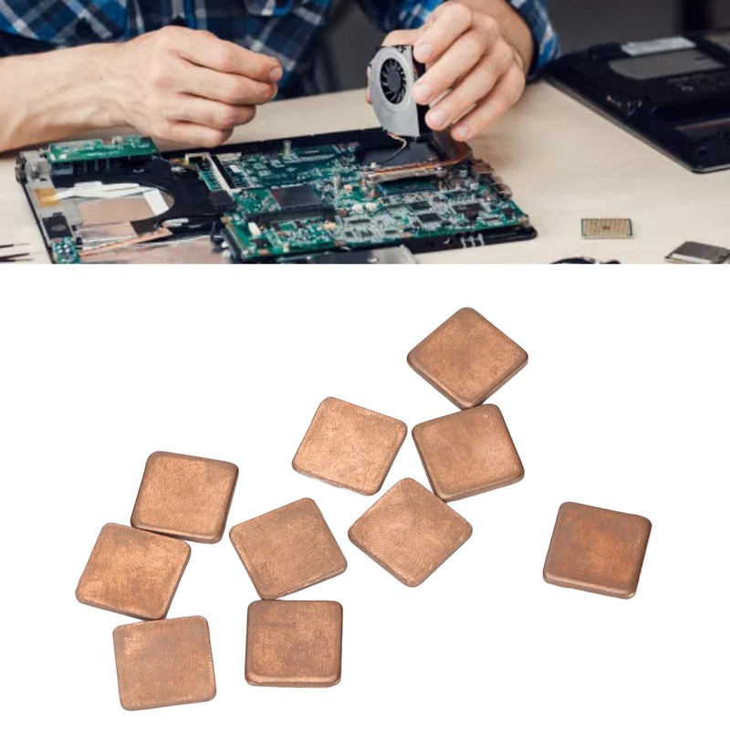 100pcs Heatsink 401w/mk Thermal Conductivity Burr Free Glossy Copper Material