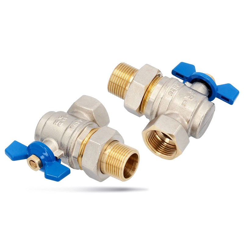 Brass Angle Ball Valve Diameter 1 Inch with Screw Connection