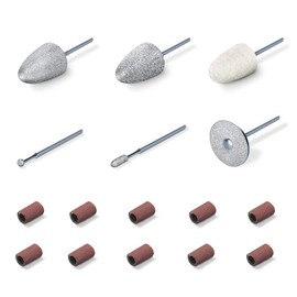 Beurer MP 52 Replacement Kit - 6 High Quality Sapphire and Felt Manicure and Pedicure Tips for Groomed Hands and Feet