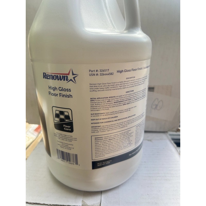 Renown High Gloss Floor Cleaner. One Gallon Jug