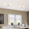 16 inch Flush Mount Ceiling Light with Pull Chain On/Off